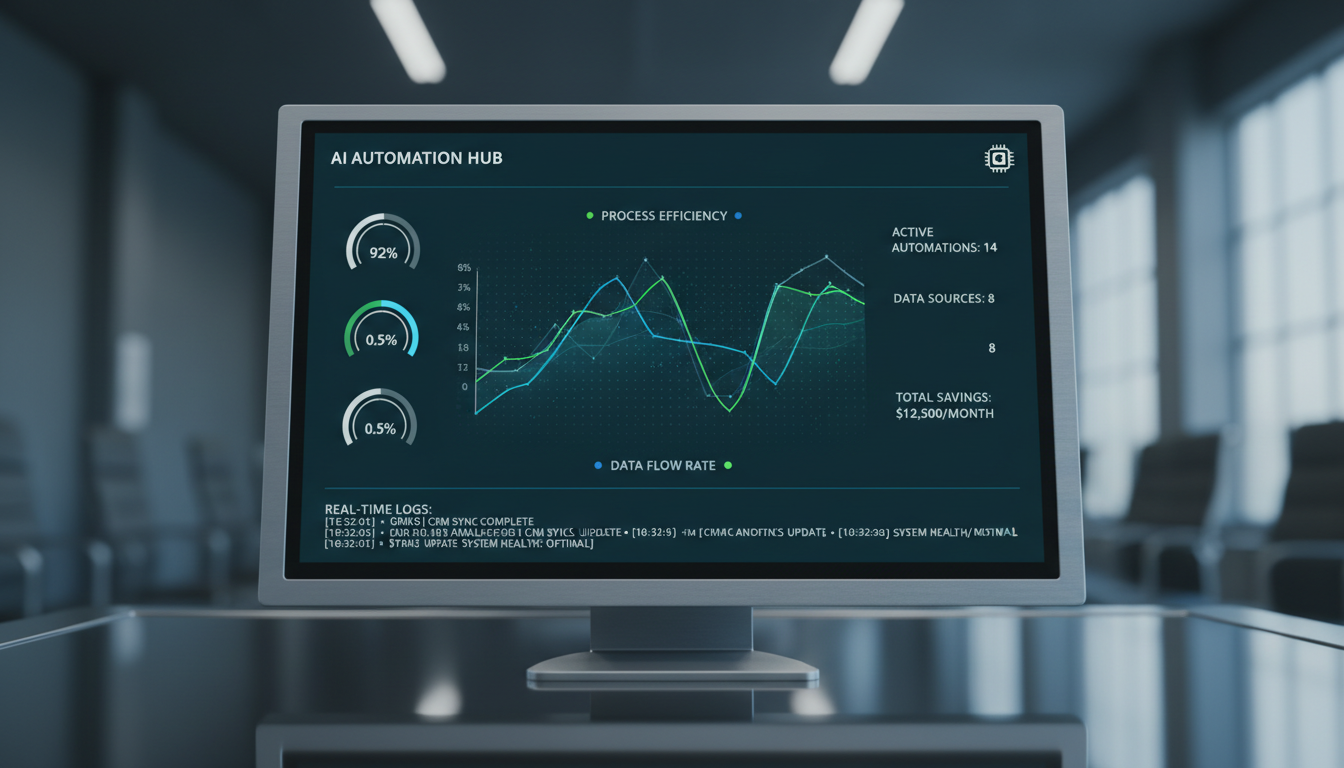 ETW Creations AI automation dashboard showing business workflow automation tools