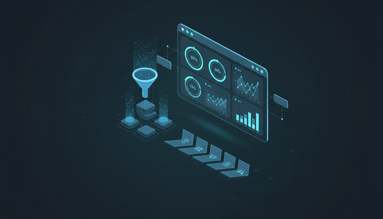 Analytics & Reporting process workflow showing ETW Creations methodology