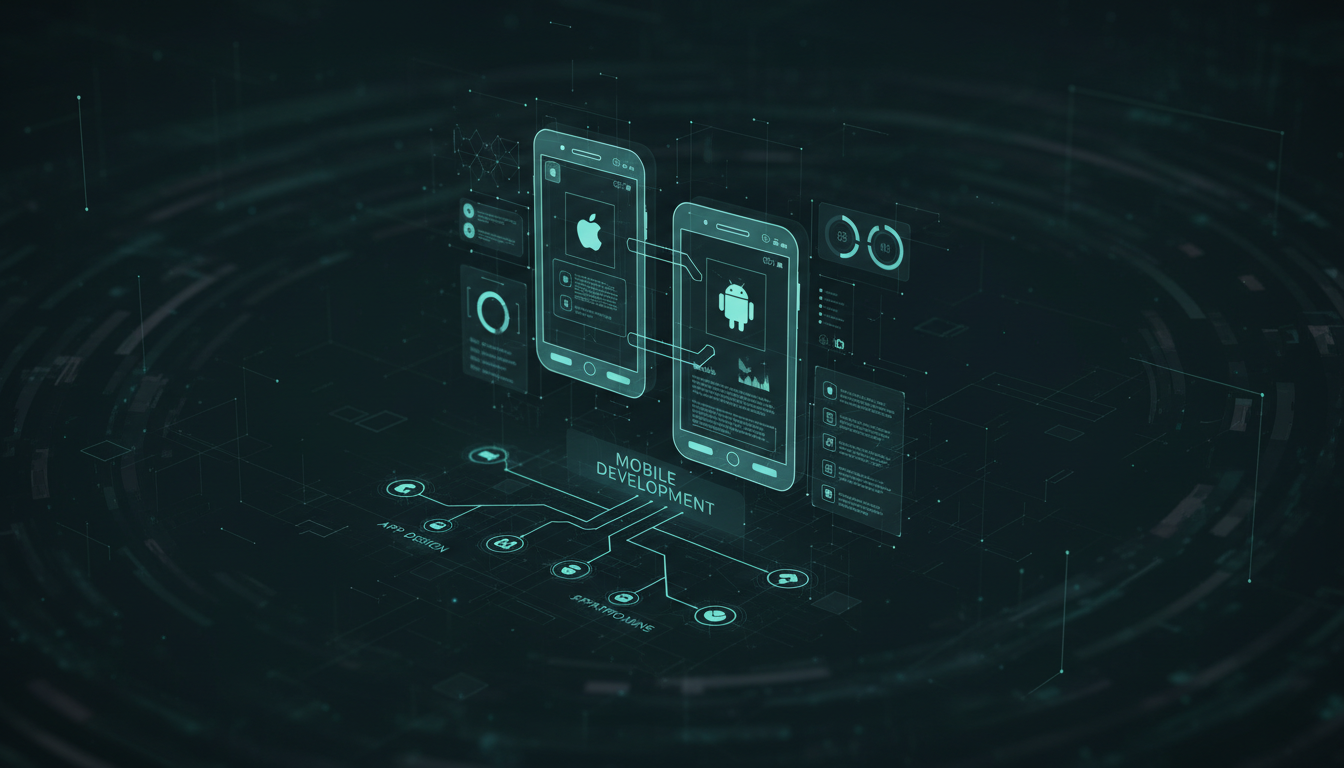 Mobile App Development process workflow showing ETW Creations methodology